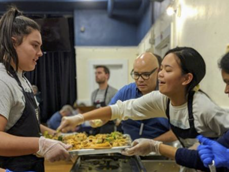 Historic photo of the church on the corner of the Boston Commons