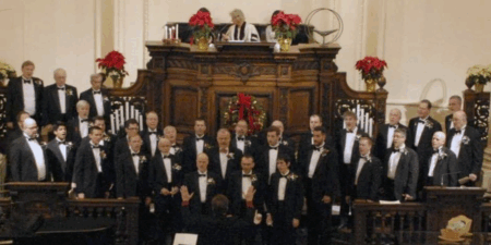 Historic photo of the church on the corner of the Boston Commons